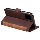For iPhone 11 Retro Splicing Horizontal Flip Leather Case with Card Slots & Holder & Wallet(Brown)