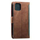 For iPhone 11 Retro Splicing Horizontal Flip Leather Case with Card Slots & Holder & Wallet(Green)