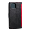 For iPhone 11 Retro Splicing Horizontal Flip Leather Case with Card Slots & Holder & Wallet(Red)