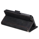 For iPhone SE 2022 / SE 2020 / 8 / 7 Retro Splicing Horizontal Flip Leather Case with Card Slots & Holder & Wallet(Black)