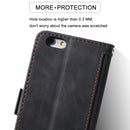 For iPhone SE 2022 / SE 2020 / 8 / 7 Retro Splicing Horizontal Flip Leather Case with Card Slots & Holder & Wallet(Black)