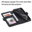 For iPhone SE 2022 / SE 2020 / 8 / 7 Retro Splicing Horizontal Flip Leather Case with Card Slots & Holder & Wallet(Black)