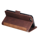 For iPhone SE 2022 / SE 2020 / 8 / 7 Retro Splicing Horizontal Flip Leather Case with Card Slots & Holder & Wallet(Brown)