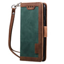 For iPhone SE 2022 / SE 2020 / 8 / 7 Retro Splicing Horizontal Flip Leather Case with Card Slots & Holder & Wallet(Green)