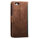 For iPhone SE 2022 / SE 2020 / 8 / 7 Retro Splicing Horizontal Flip Leather Case with Card Slots & Holder & Wallet(Green)