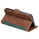 For iPhone SE 2022 / SE 2020 / 8 / 7 Retro Splicing Horizontal Flip Leather Case with Card Slots & Holder & Wallet(Green)