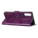 For Sony Xperia L4 Retro Crazy Horse Texture Horizontal Flip Leather Case with Holder & Card Slots & Photo Frame & Wallet(Purple)