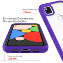 For Google Pixel 4a Starry Sky Solid Color Series Shockproof PC + TPU Protective Case(Black)