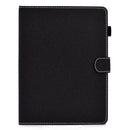 For 8 inch Solid Color Tablet PC Universal Magnetic Horizontal Flip Leather Case with Card Slots & Holder(Black)