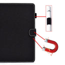 For 8 inch Solid Color Tablet PC Universal Magnetic Horizontal Flip Leather Case with Card Slots & Holder(Black)