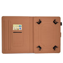 For 8 inch Solid Color Tablet PC Universal Magnetic Horizontal Flip Leather Case with Card Slots & Holder(Black)