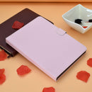 For 8 inch Solid Color Tablet PC Universal Magnetic Horizontal Flip Leather Case with Card Slots & Holder(Pink)