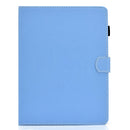For 8 inch Solid Color Tablet PC Universal Magnetic Horizontal Flip Leather Case with Card Slots & Holder(Blue)