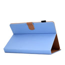 For 8 inch Solid Color Tablet PC Universal Magnetic Horizontal Flip Leather Case with Card Slots & Holder(Blue)