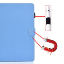 For 8 inch Solid Color Tablet PC Universal Magnetic Horizontal Flip Leather Case with Card Slots & Holder(Blue)