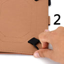 For 8 inch Solid Color Tablet PC Universal Magnetic Horizontal Flip Leather Case with Card Slots & Holder(Blue)