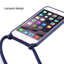 For iPhone 8 / 7 Candy Color TPU Protective Case with Lanyard(Red)