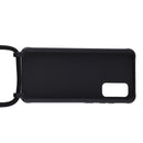 For Galaxy S20 Candy Color TPU Protective Case with Lanyard(Black)
