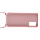 For Galaxy S20+ Candy Color TPU Protective Case with Lanyard(Dark Pink)