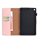 For Kindle Fire HD8 2016 / 2017 Solid Color Tablet PC Universal Magnetic Horizontal Flip Leather Case with Card Slots & Holder(Pink)