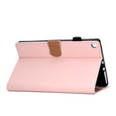 For Kindle Fire HD8 2016 / 2017 Solid Color Tablet PC Universal Magnetic Horizontal Flip Leather Case with Card Slots & Holder(Pink)