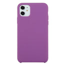 For iPhone 11 Solid Color Solid Silicone Shockproof Case(Purple)
