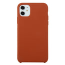 For iPhone 11 Solid Color Solid Silicone Shockproof Case(Saddle Brown)