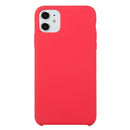 For iPhone 11 Solid Color Solid Silicone Shockproof Case(Rose Red)