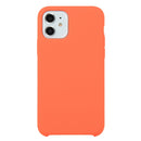 For iPhone 11 Solid Color Solid Silicone Shockproof Case(Orange Red)