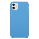 For iPhone 11 Solid Color Solid Silicone Shockproof Case(Denim Blue)