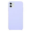 For iPhone 11 Solid Color Solid Silicone Shockproof Case (Light Purple)