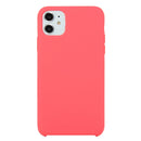 For iPhone 11 Solid Color Solid Silicone Shockproof Case (Hibiscus Powder)