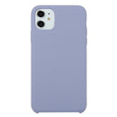 For iPhone 11 Solid Color Solid Silicone Shockproof Case (Lavender Gray)