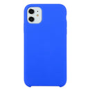 For iPhone 11 Solid Color Solid Silicone Shockproof Case (Deep Sapphire)