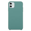 For iPhone 11 Solid Color Solid Silicone Shockproof Case (Pine Needle Green)