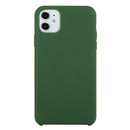 For iPhone 11 Solid Color Solid Silicone Shockproof Case (Forest Green)