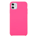 For iPhone 11 Solid Color Solid Silicone Shockproof Case (Arson Fire Rose)