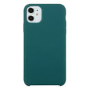 For iPhone 11 Solid Color Solid Silicone Shockproof Case (Dark Green)