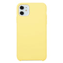 For iPhone 11 Solid Color Solid Silicone Shockproof Case(Yellow)