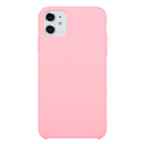 For iPhone 11 Solid Color Solid Silicone Shockproof Case(Rose Pink)