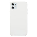 For iPhone 11 Solid Color Solid Silicone Shockproof Case(White)
