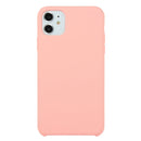 For iPhone 11 Solid Color Solid Silicone Shockproof Case(Pink)