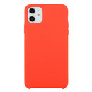 For iPhone 11 Solid Color Solid Silicone Shockproof Case(Red)