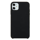 For iPhone 11 Solid Color Solid Silicone Shockproof Case(Black)