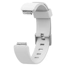 For Fitbit Inspire / Inspire HR Glossy Surface Silicone Watch Band, Size:S(White)