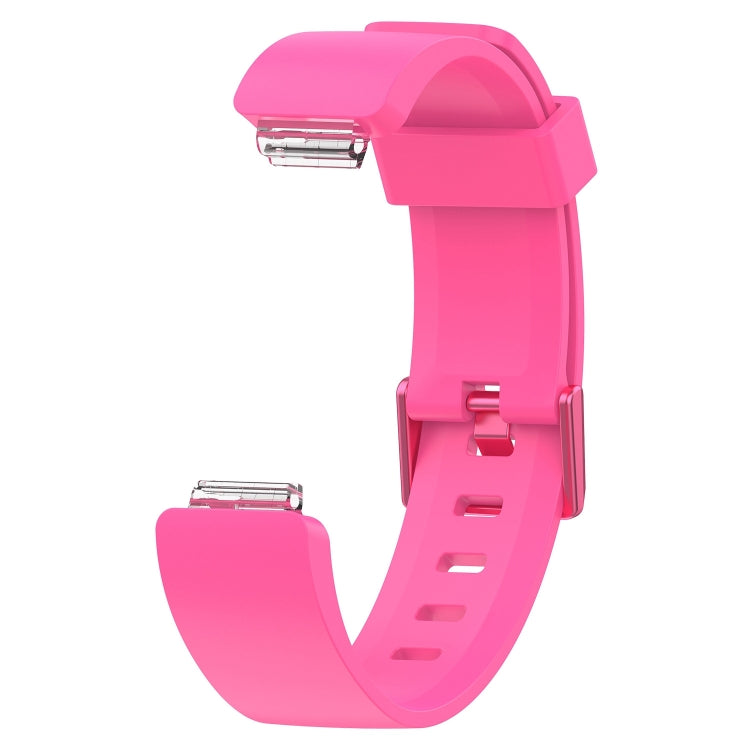 For Fitbit Inspire / Inspire HR Glossy Surface Silicone Watch Band, Size:S(Pink)