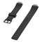 For Fitbit Inspire / Inspire HR Glossy Surface Silicone Watch Band, Size:S(Black)