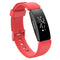 For Fitbit Inspire / Inspire HR Glossy Surface Silicone Watch Band, Size:S(Red)