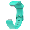 For Fitbit Inspire / Inspire HR Glossy Surface Silicone Watch Band, Size:S(Lake Blue)