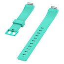 For Fitbit Inspire / Inspire HR Glossy Surface Silicone Watch Band, Size:S(Lake Blue)